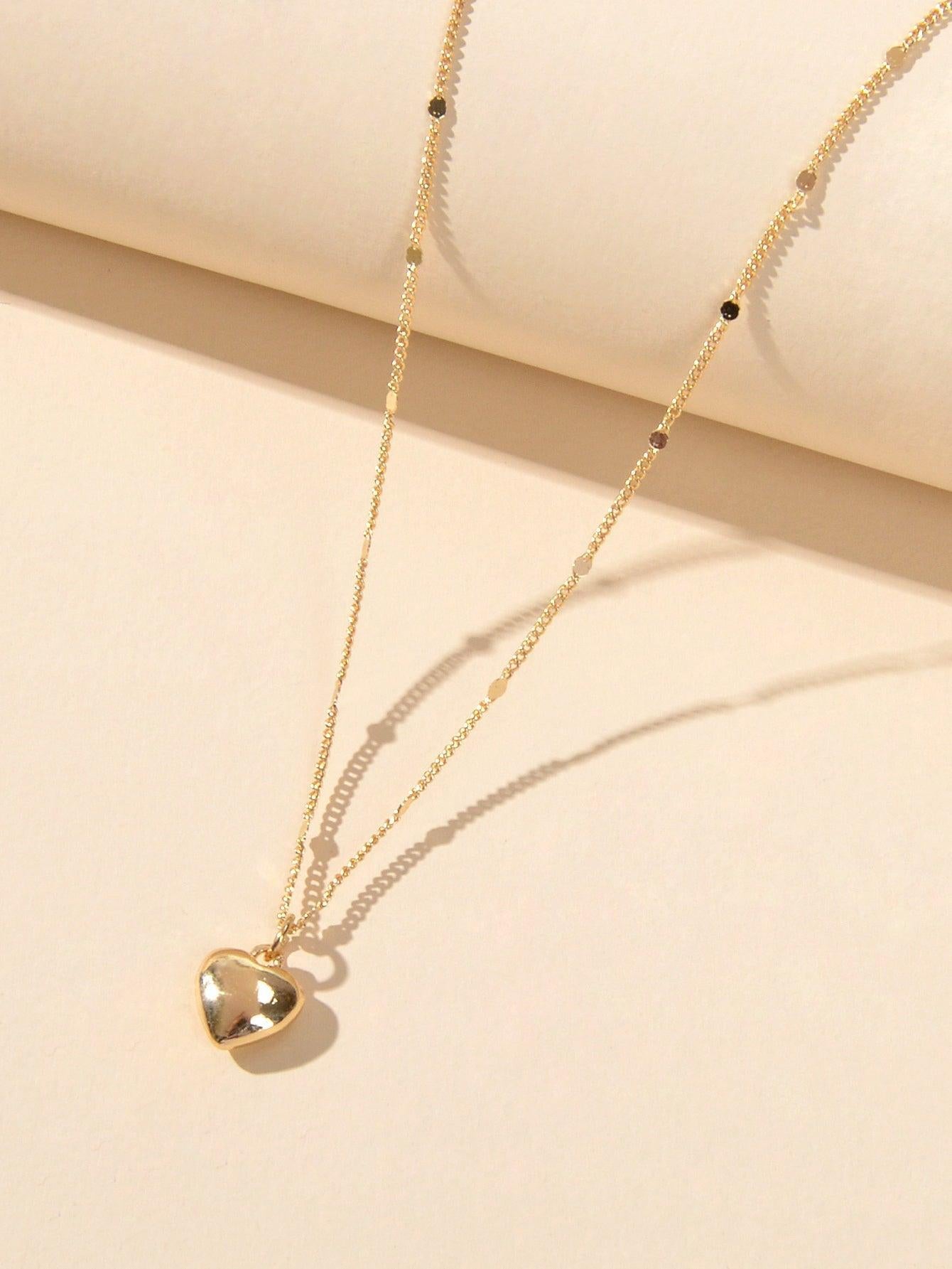 Love Heart Charm Necklace Stunning Filigree Pendant Choker Best Friend Gift-2