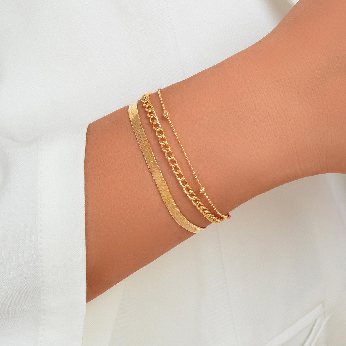 Gold Silver Multi-layer Chain Adjustable Bracelet Women Multiple Style Jewellery-0