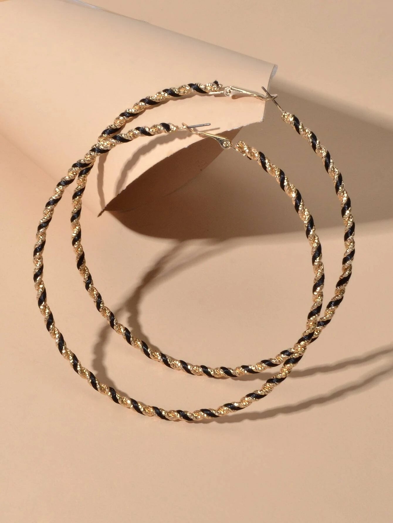 Bohemian Jewellery Handmade Twisted Big Chunky Hoop Earrings Ethnic Accessories-1