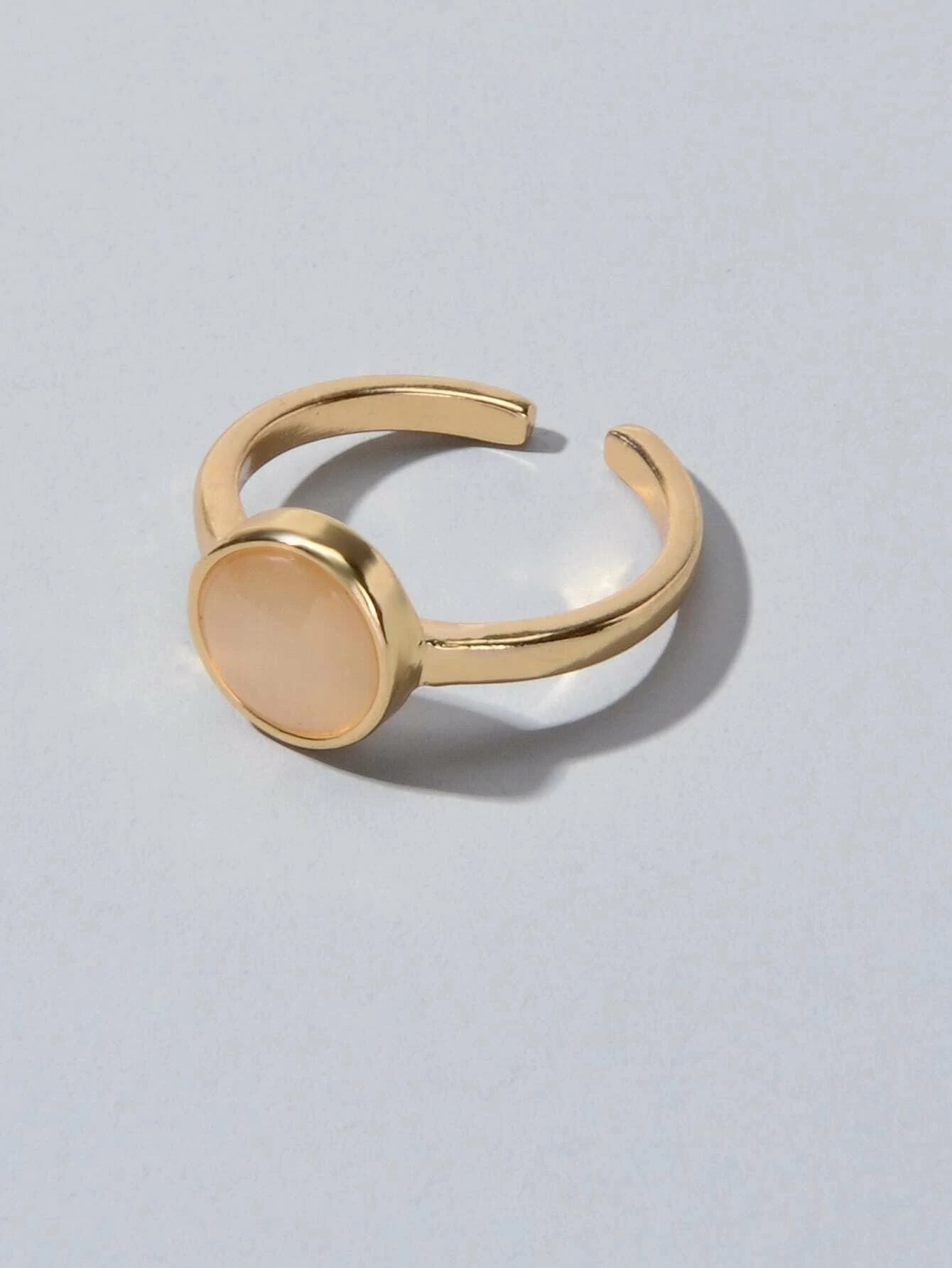 Opal Gold Colour Open Cuff Dome Finger Ring Wholesale Price Party Accessories-2