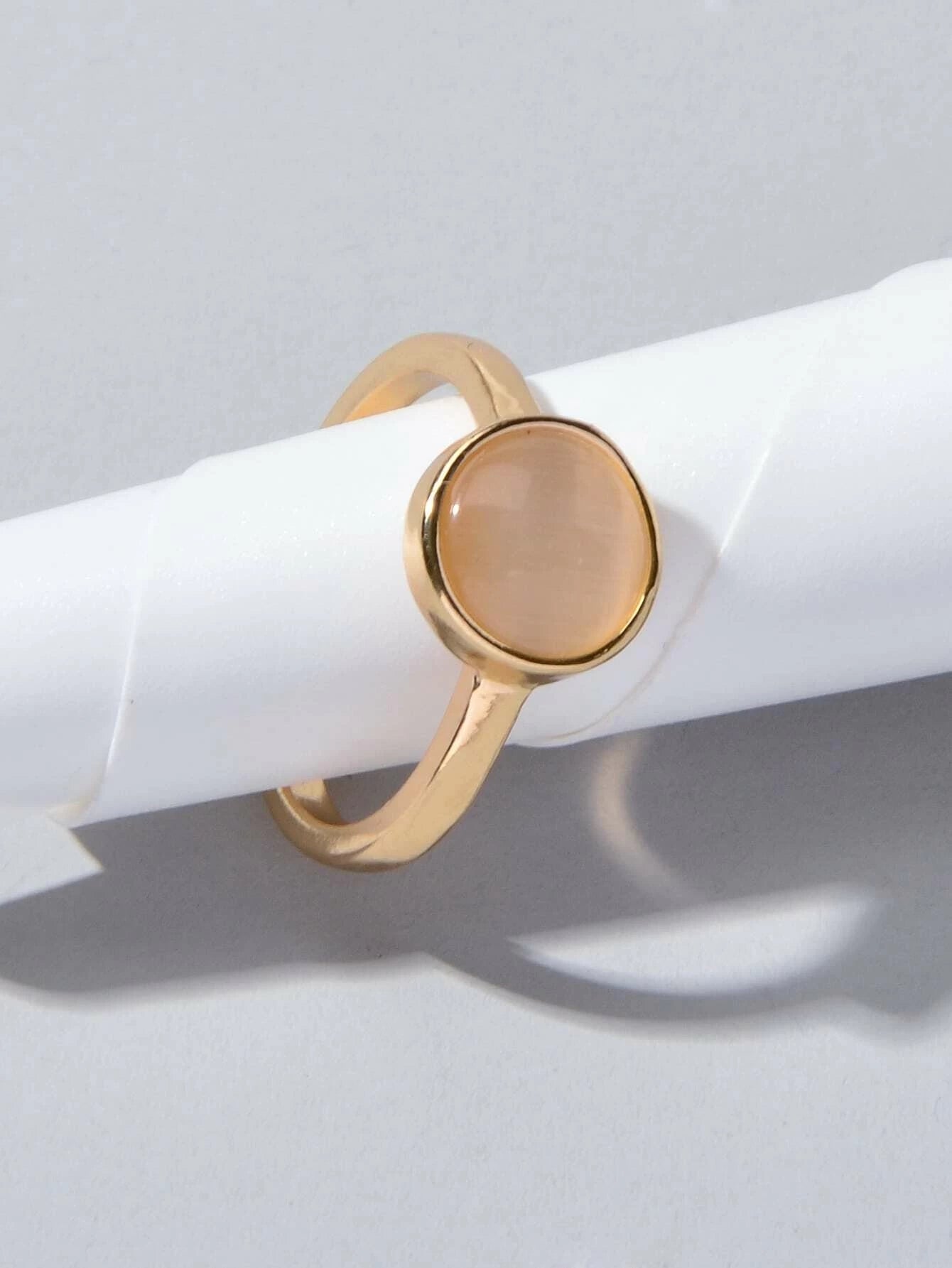 Opal Gold Colour Open Cuff Dome Finger Ring Wholesale Price Party Accessories-3